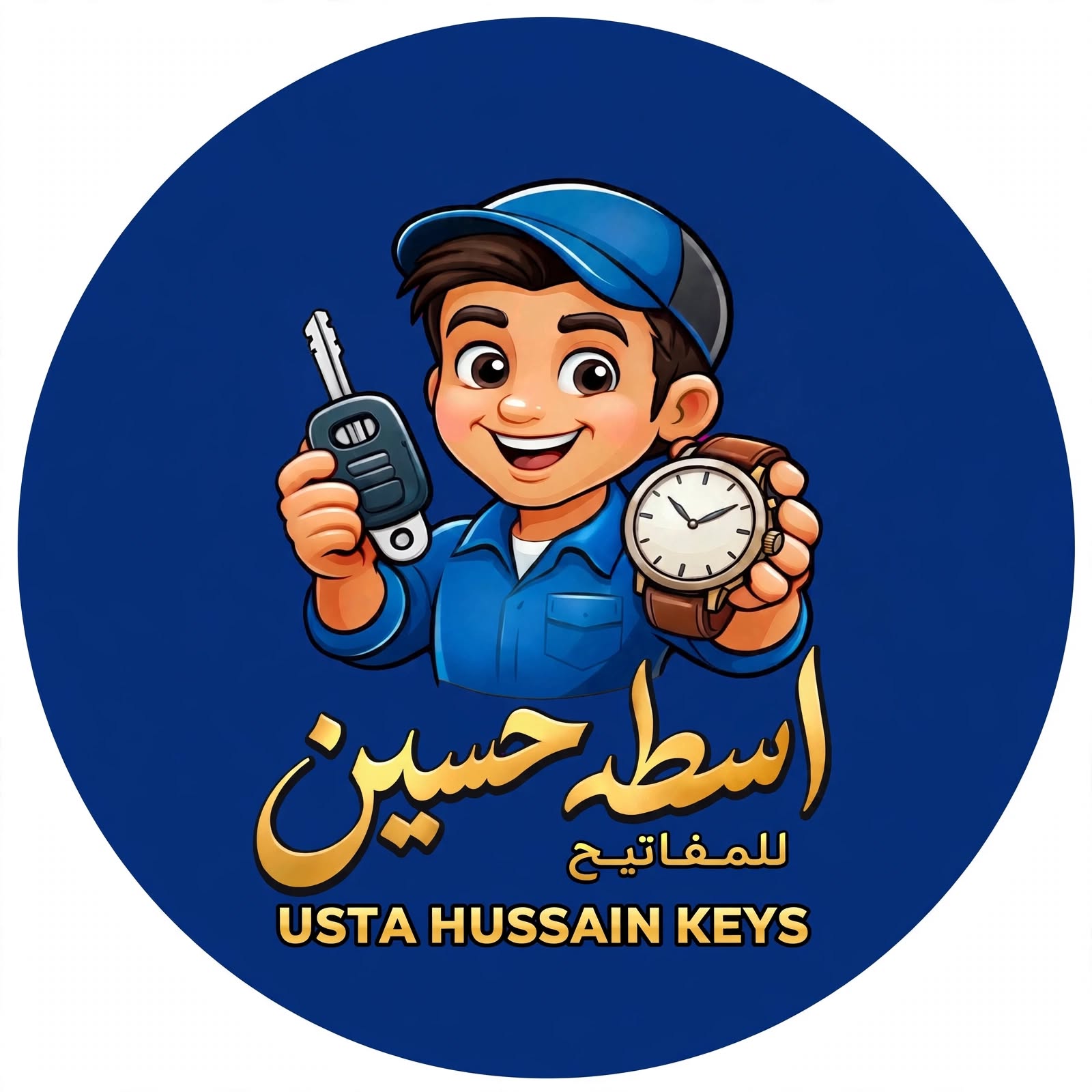 USTAHUSSAIN لخدمات المفاتيح وتصليح الساعات